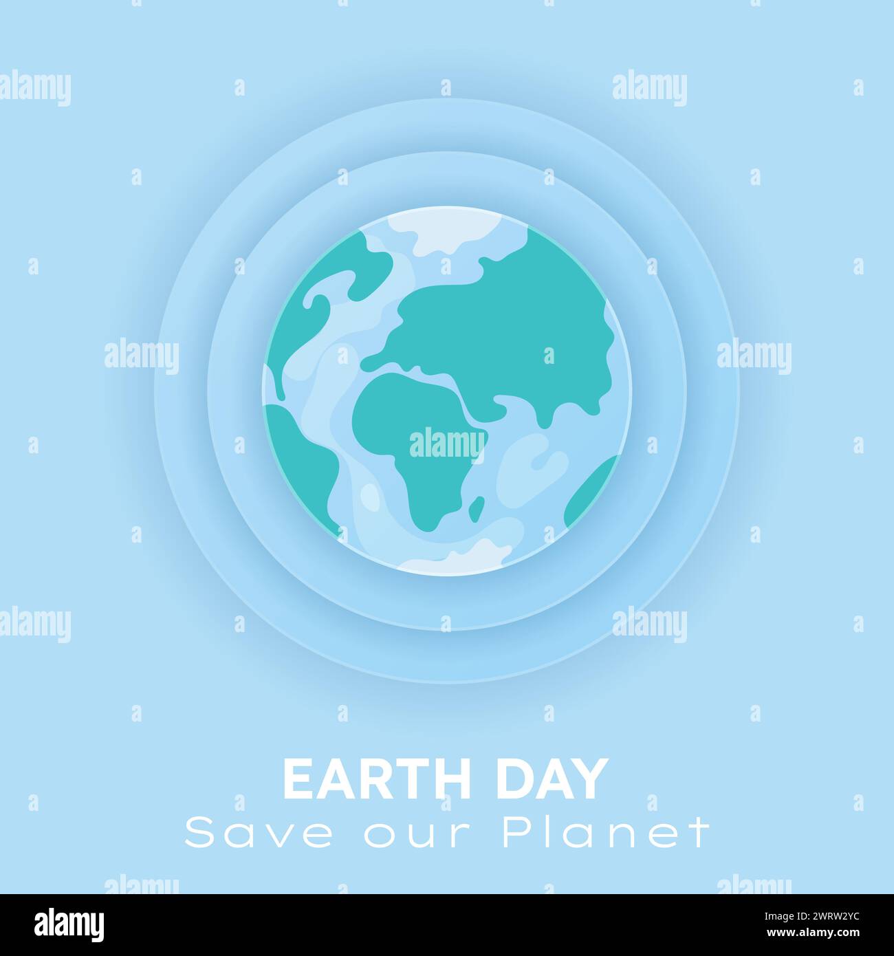 Happy Earth day. Vector illustration in flat style Stock Vector Image ...