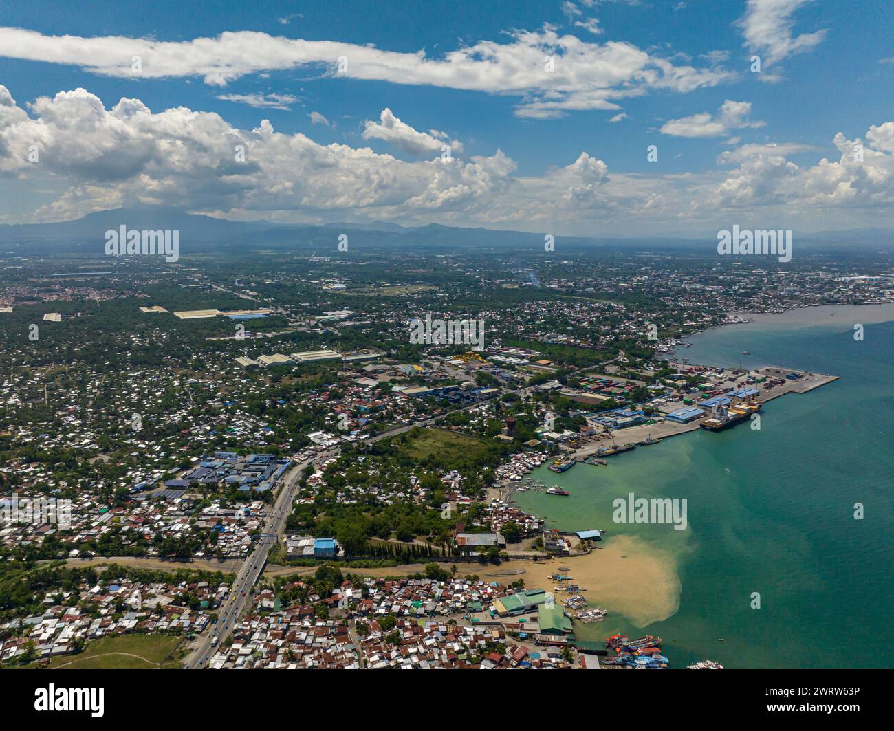 General Santos, the city near the Sarangani Bay. Mindanao, Philippines. Stock Photo