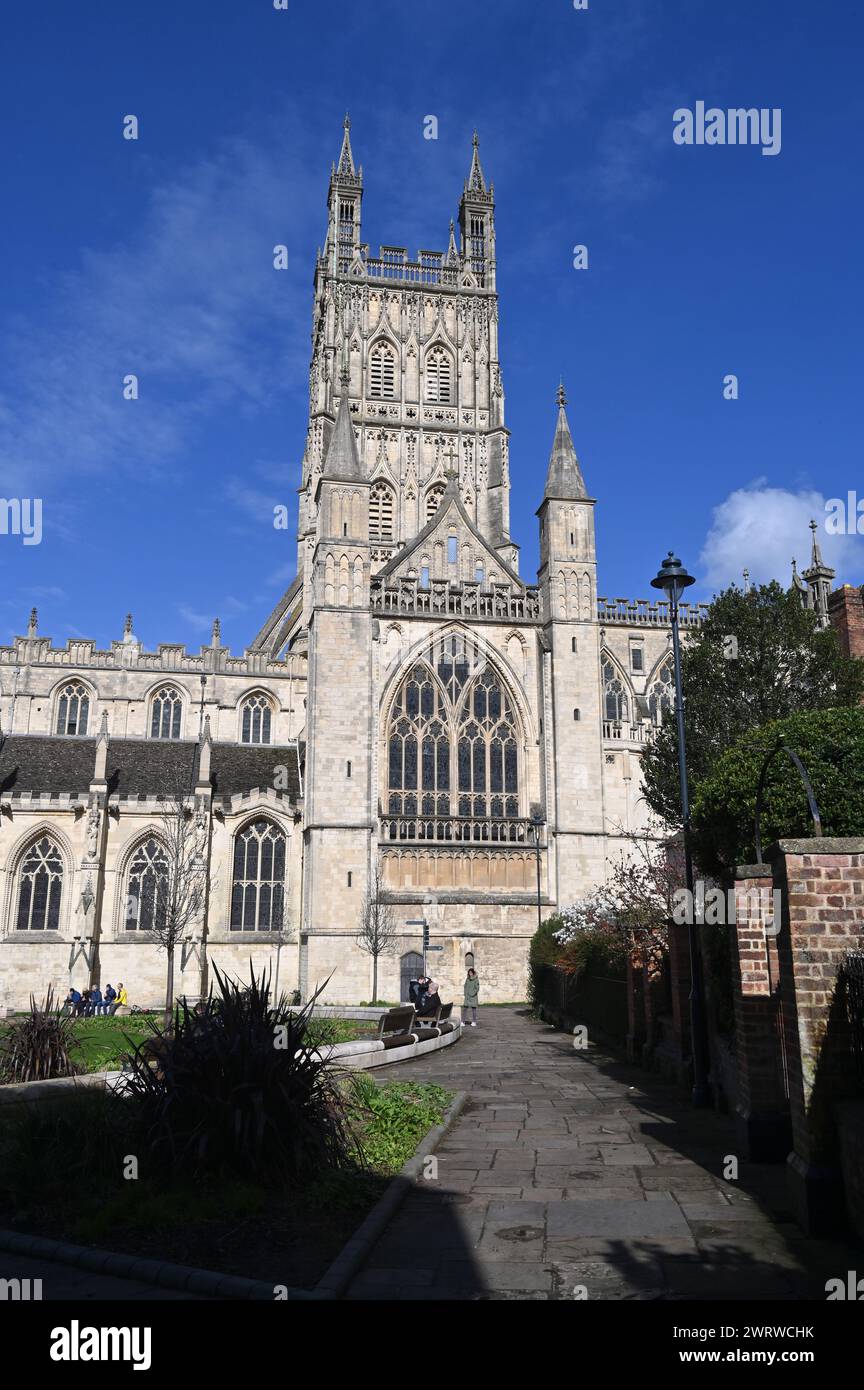 Gloucester Cathedral, College Green, Gloucester Stock Photo