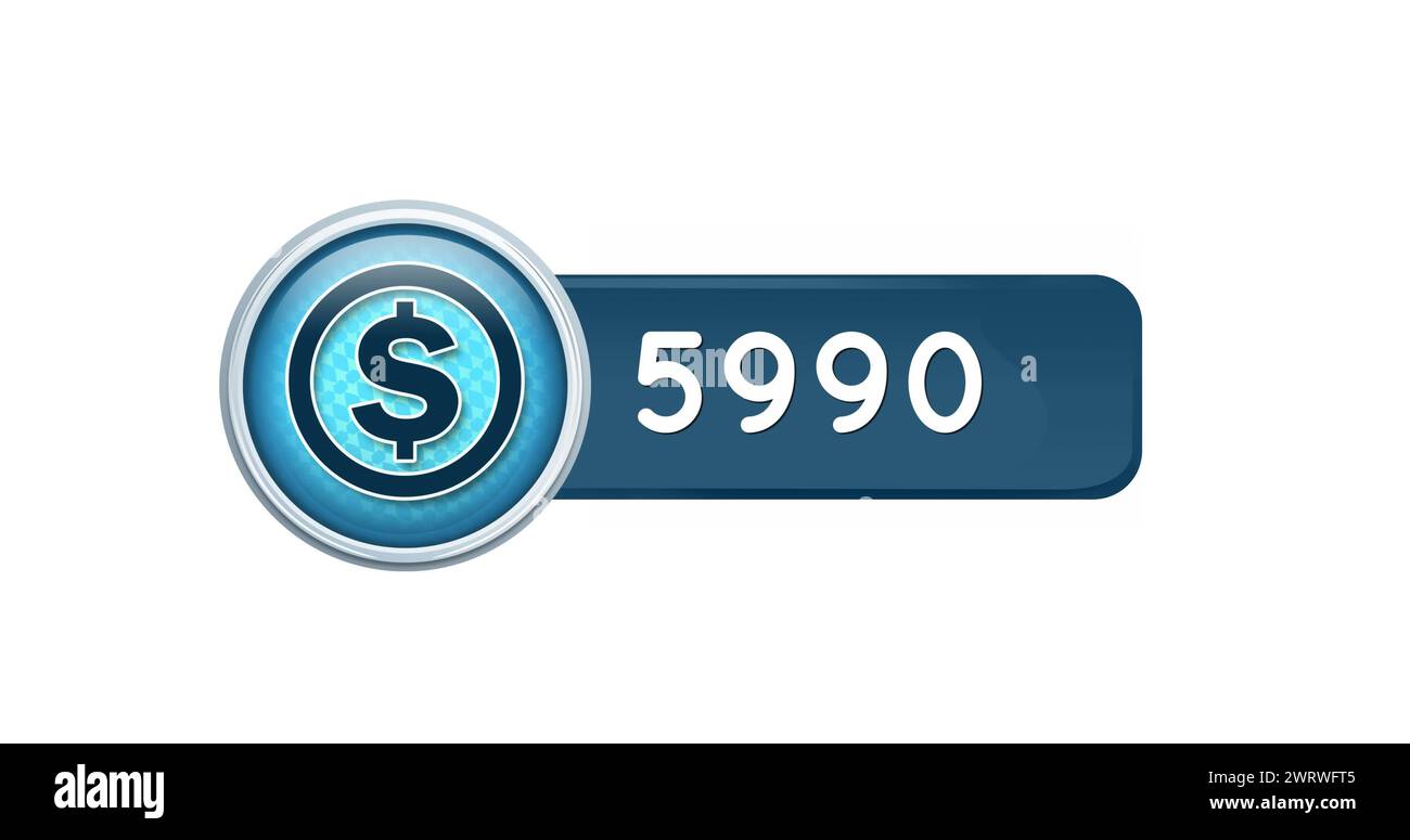 Digital Image Of A Dollar Icon With Increasing Numbers On A White digital-image-of-a-dollar-icon-with-increasing-numbers-on-a-white