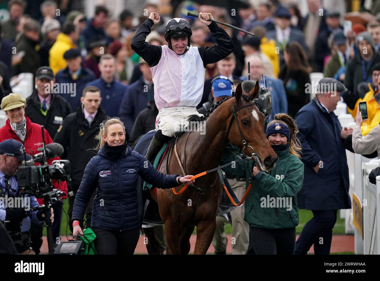 Jack Kennedy aboard Teahupoo after winning the Paddy Power Stayers