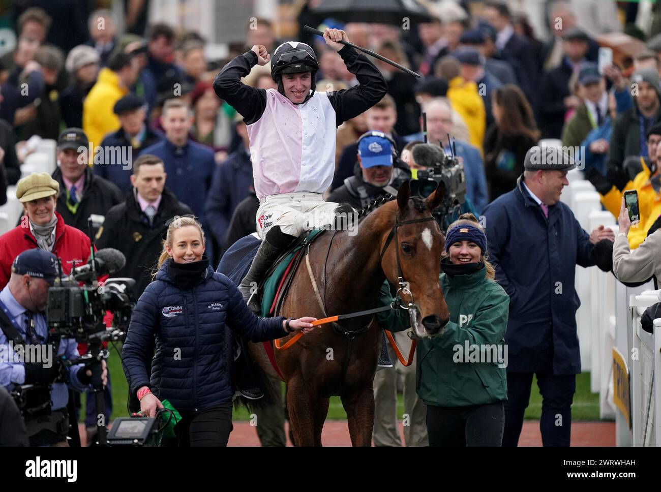 Jack Kennedy aboard Teahupoo after winning the Paddy Power Stayers