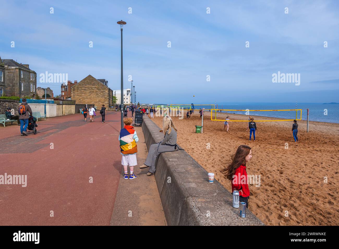 Edinburgh, Scotland, UK May 13, 2023 Portobello promenade and beach
