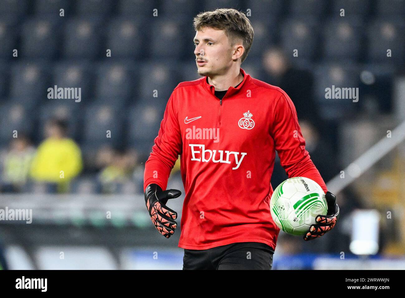 Istanbul, Turkey. 14th Mar, 2024. Union's goalkeeper Joachim Imbrechts