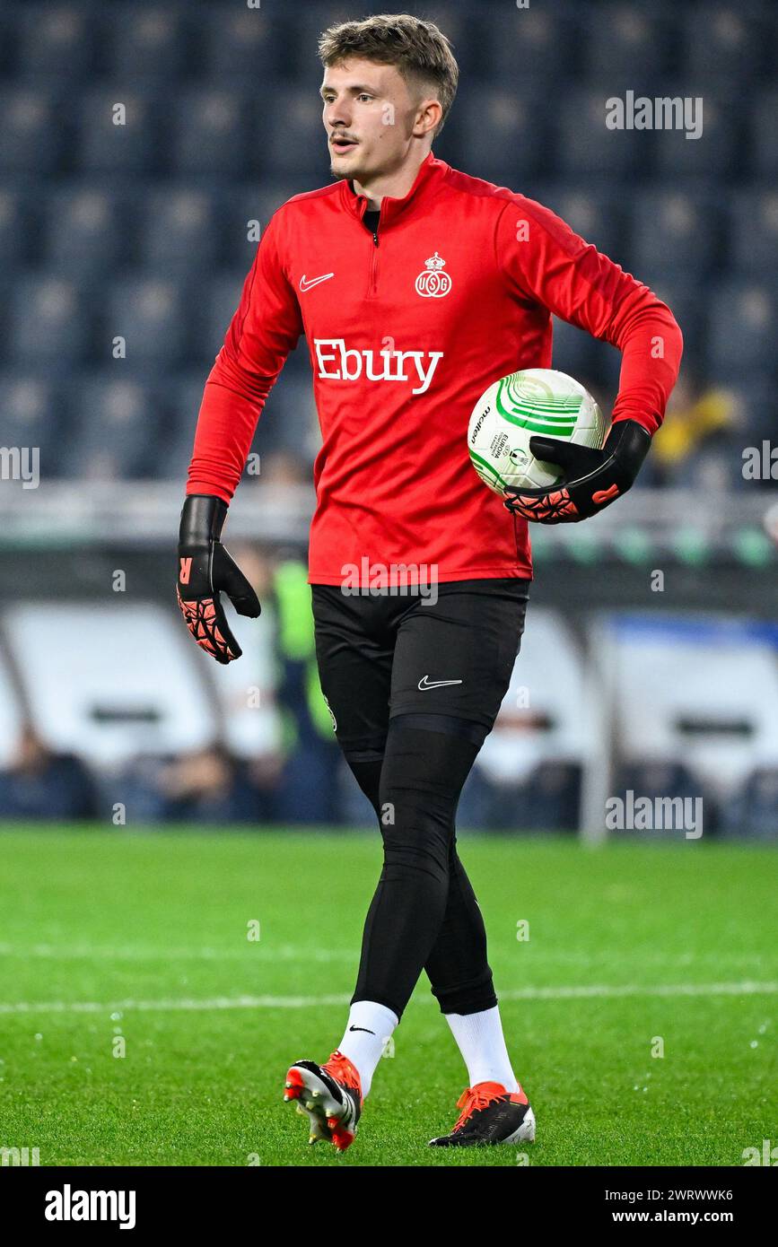 Istanbul, Turkey. 14th Mar, 2024. Union's goalkeeper Joachim Imbrechts