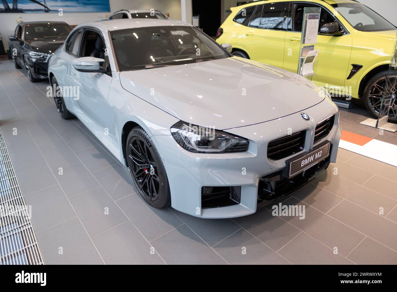 white BMW M2 all-electric car German manufacturer BMW AG, Powerful ...