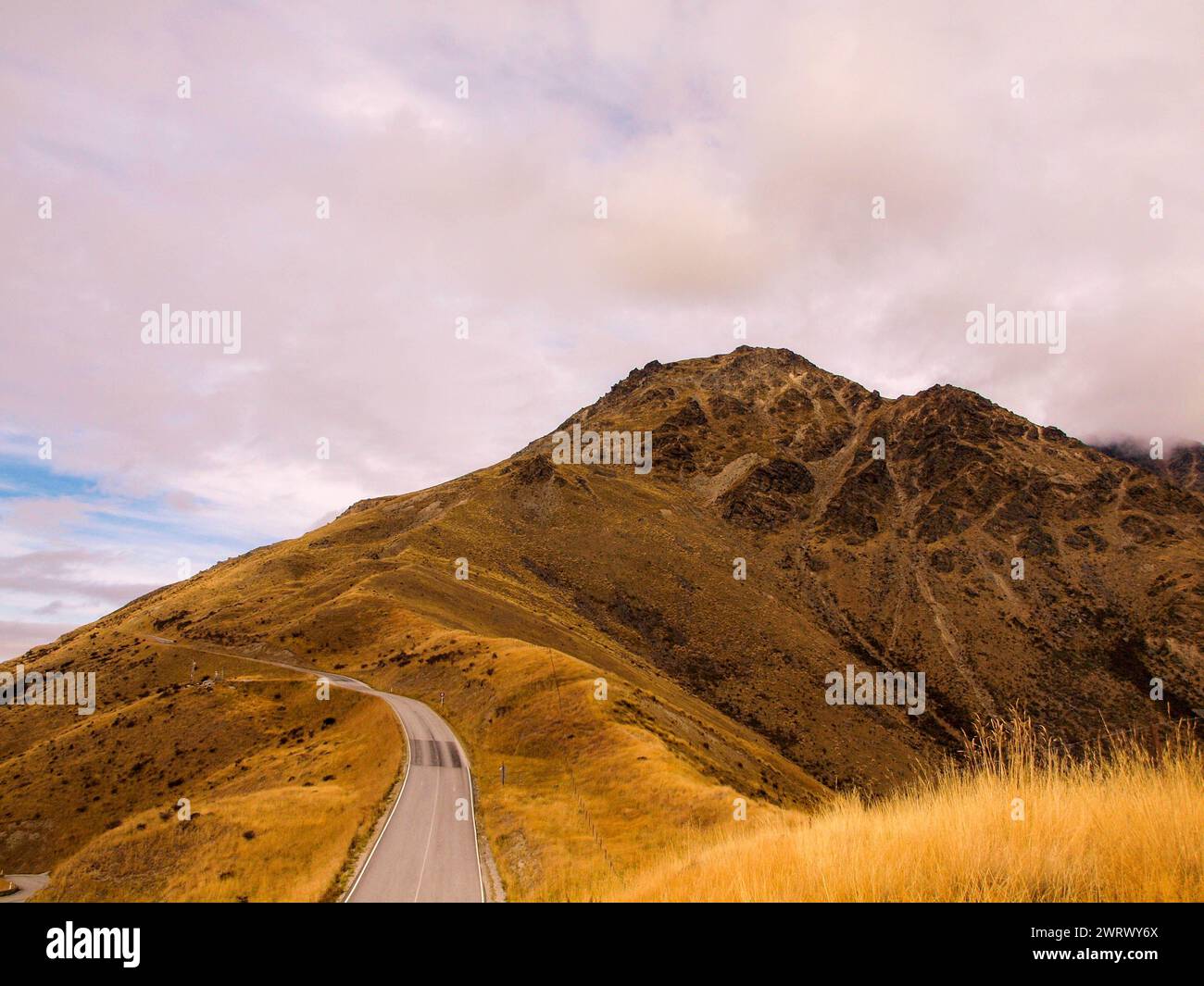 Road to the Remarkables, Queenstown - New Zealand Stock Photo
