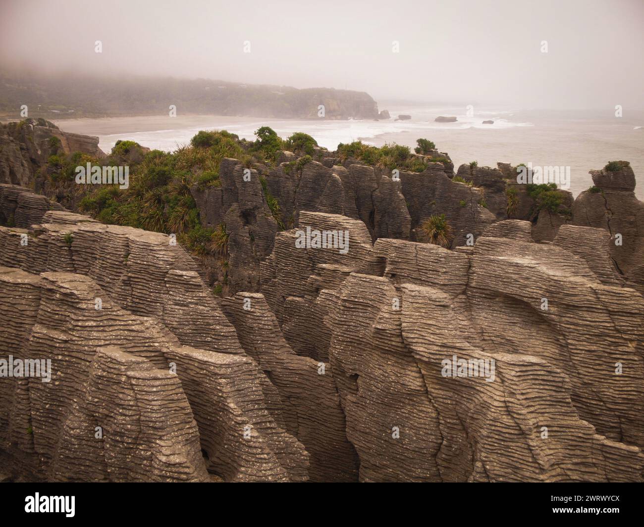 Pancakes Rocks, Punakaiki - New Zealand Stock Photo