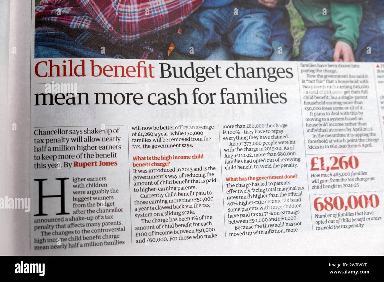 'Child Benefit Budget changes mean more cash for families' Jeremy Hunt ...