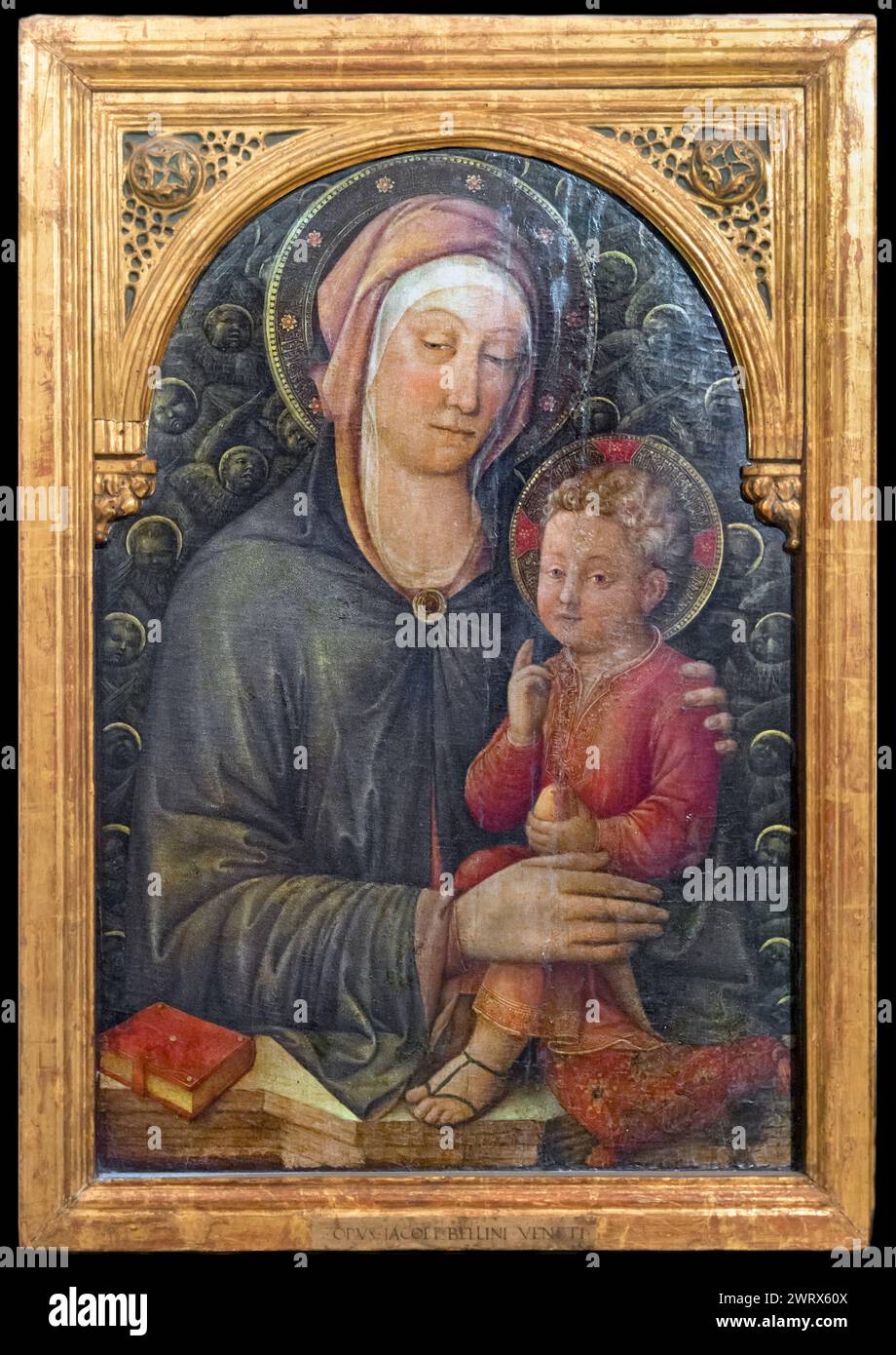 Madonna and Child Blessing (c.1455), tempera on wood, 94 x 66 cm, Gallerie dell'Accademia, Venice Jacopo Bellini Stock Photo