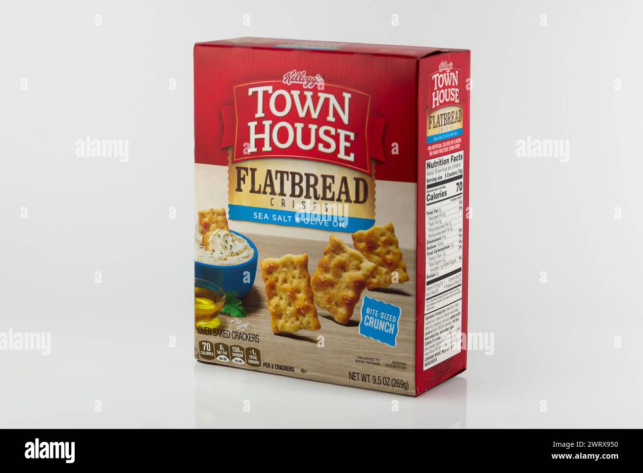 Kellogs town house flatbread crisps hires stock photography and images