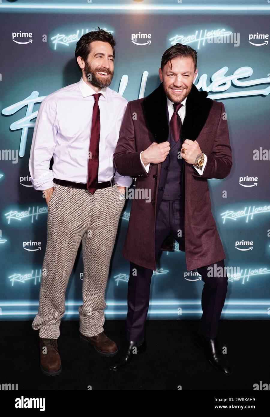 Jake Gyllenhaal (left) and Conor McGregor attend a screening for Road House  at the Curzon Mayfair, London. Picture date: Thursday March 14, 2024 Stock  Photo - Alamy, image size:900x1390