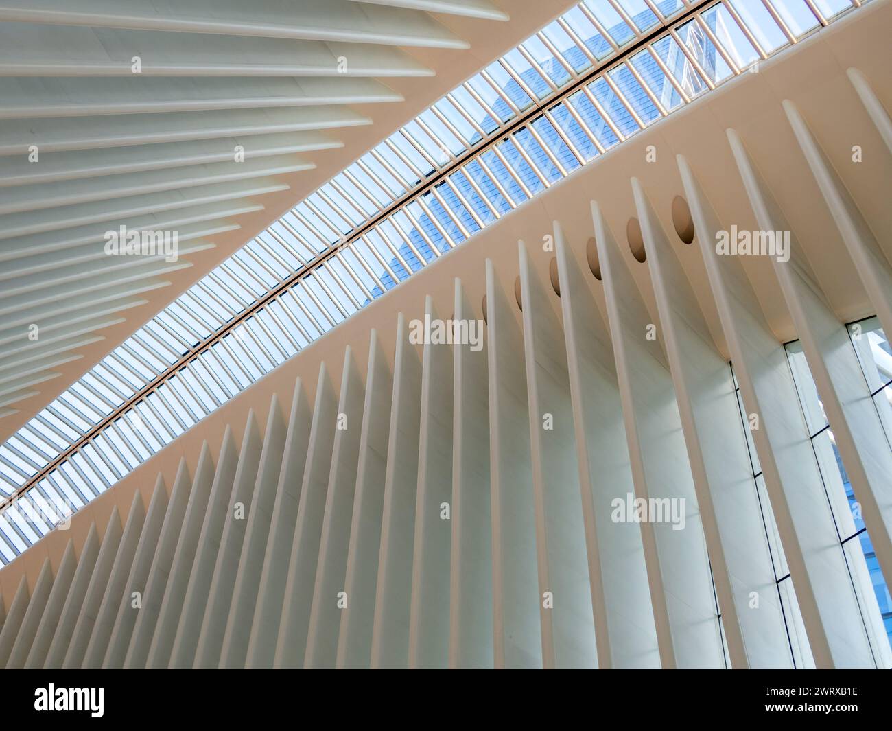 View of the Oculus, the transportation and shopping hub in downtown Manhattan. Stock Photo