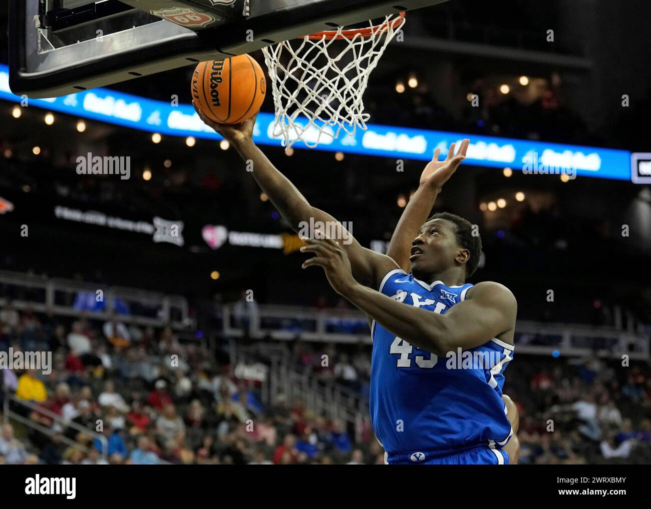 MAR 14 2024 Brigham Young Cougars forward Fousseyni Traore (45) scores