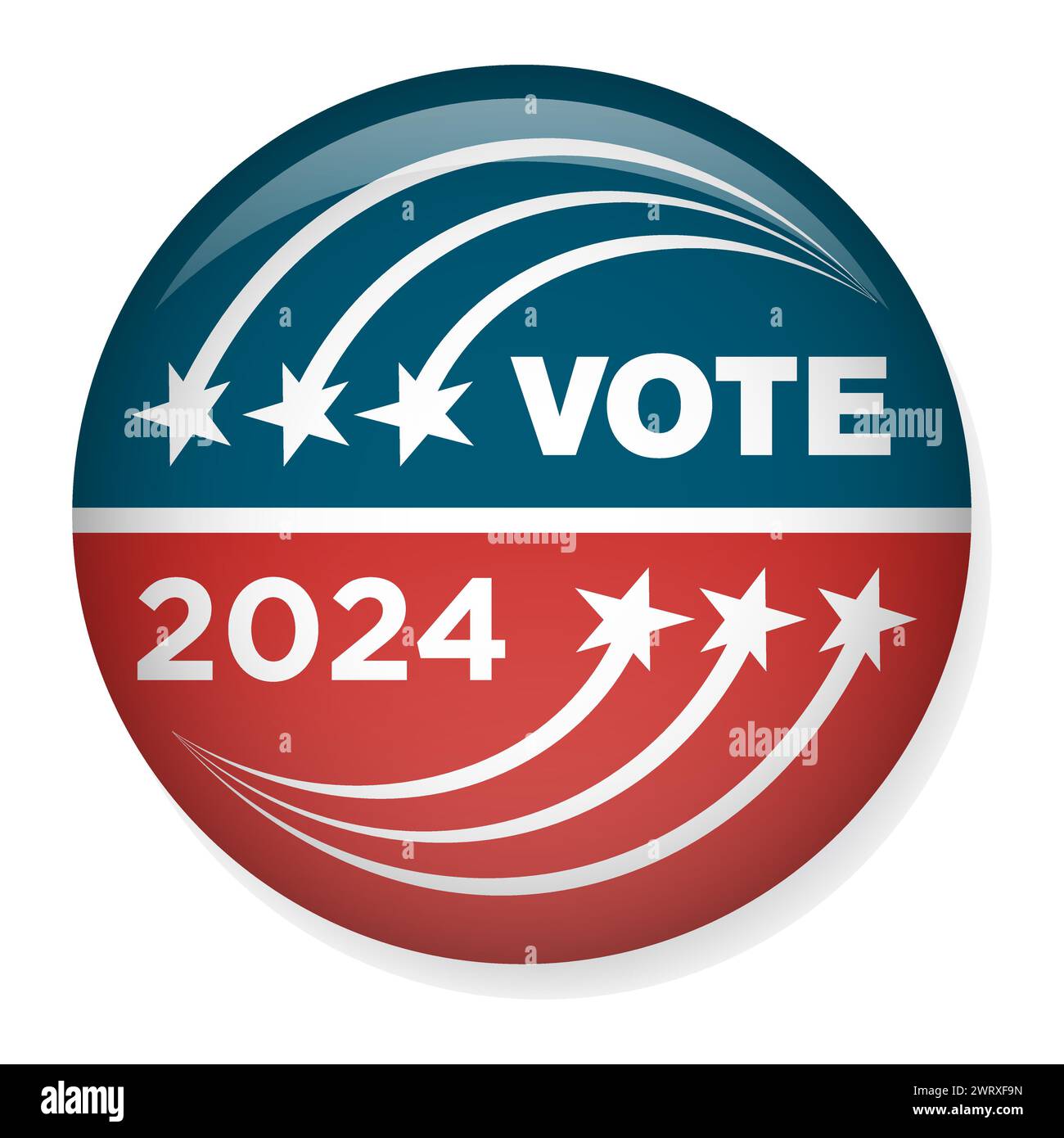 Voting 2024 Icon Vote, Government, and Patriotic Symbolism and Colors