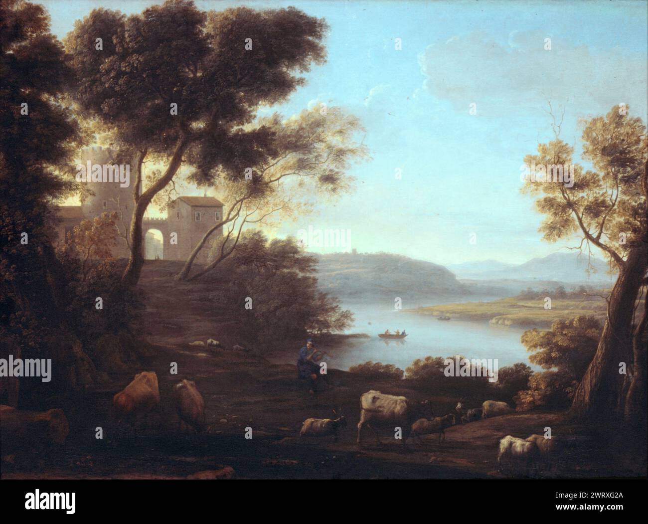 The Roman Campagna (1639), Painting by Claude Lorrain Stock Photo