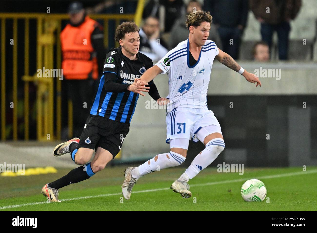 Maxim Mathias Brugge, Belgium. 14th Mar, 2024. Maxim De Cuyper (55) of Club Brugge ...