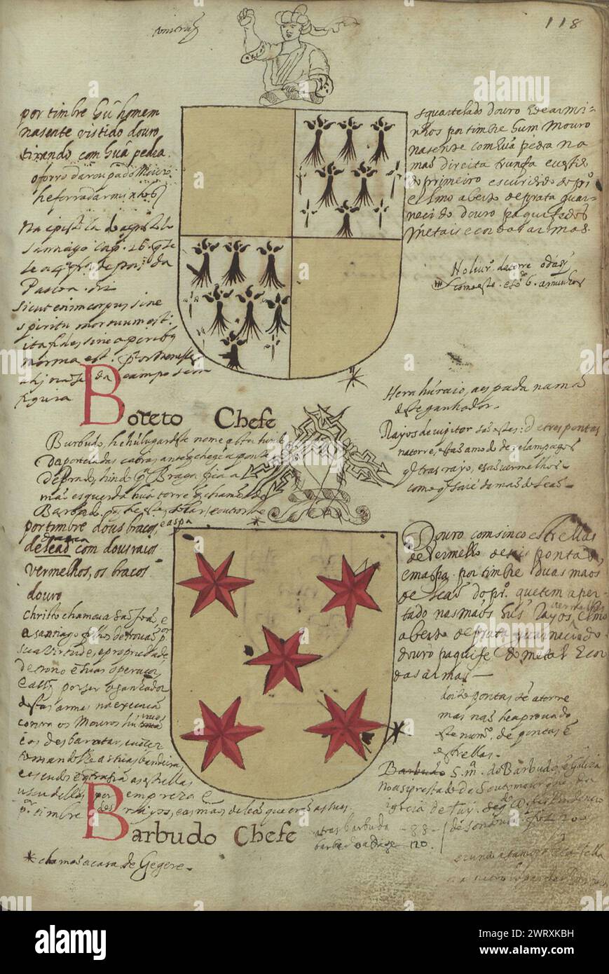Boreto and Barbudo Coat of Arms Stock Photo - Alamy
