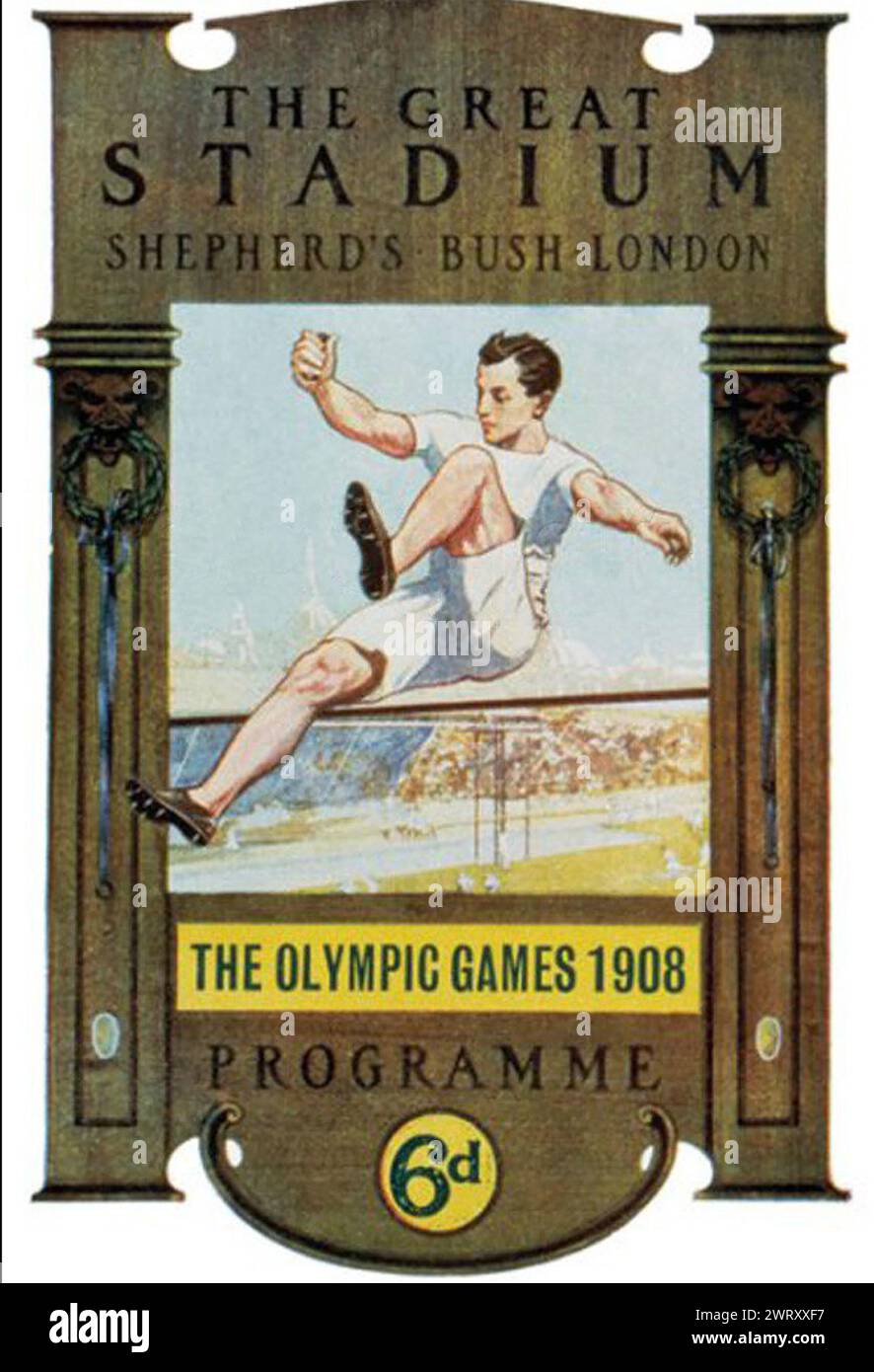 1908 SUMMER OLYMPIC GAMES poster Stock Photo