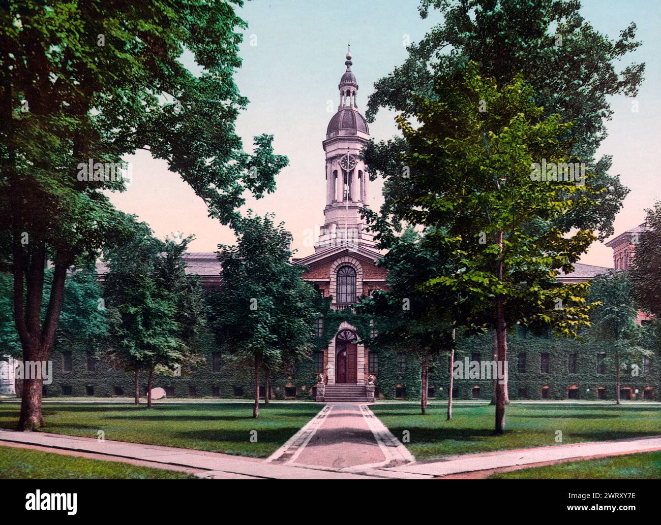 Nassau Hall, Princeton University, circa 1903 Stock Photo