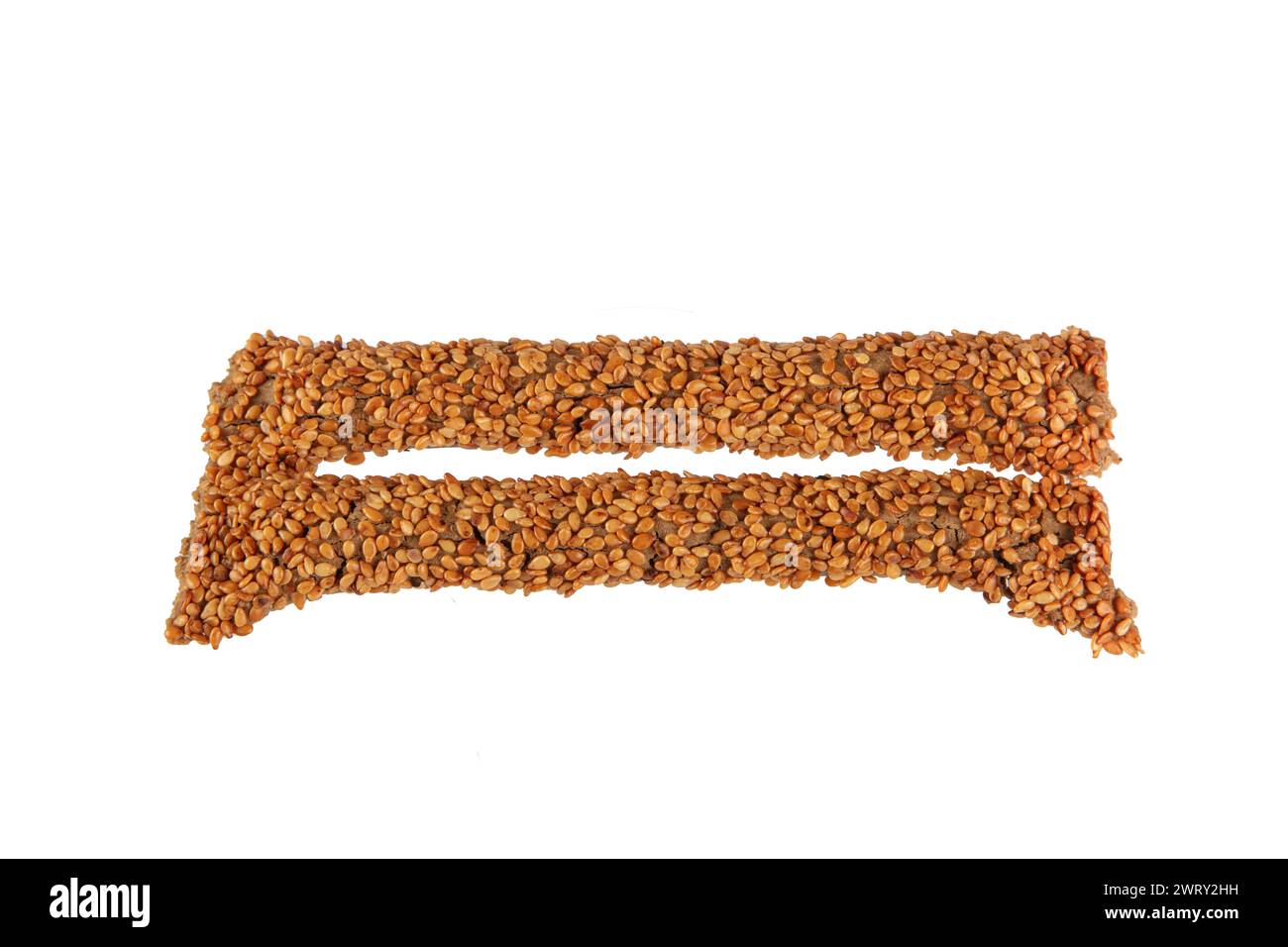 Sesame stick crackers, crispy bread straw. Pretzel bread sticks with