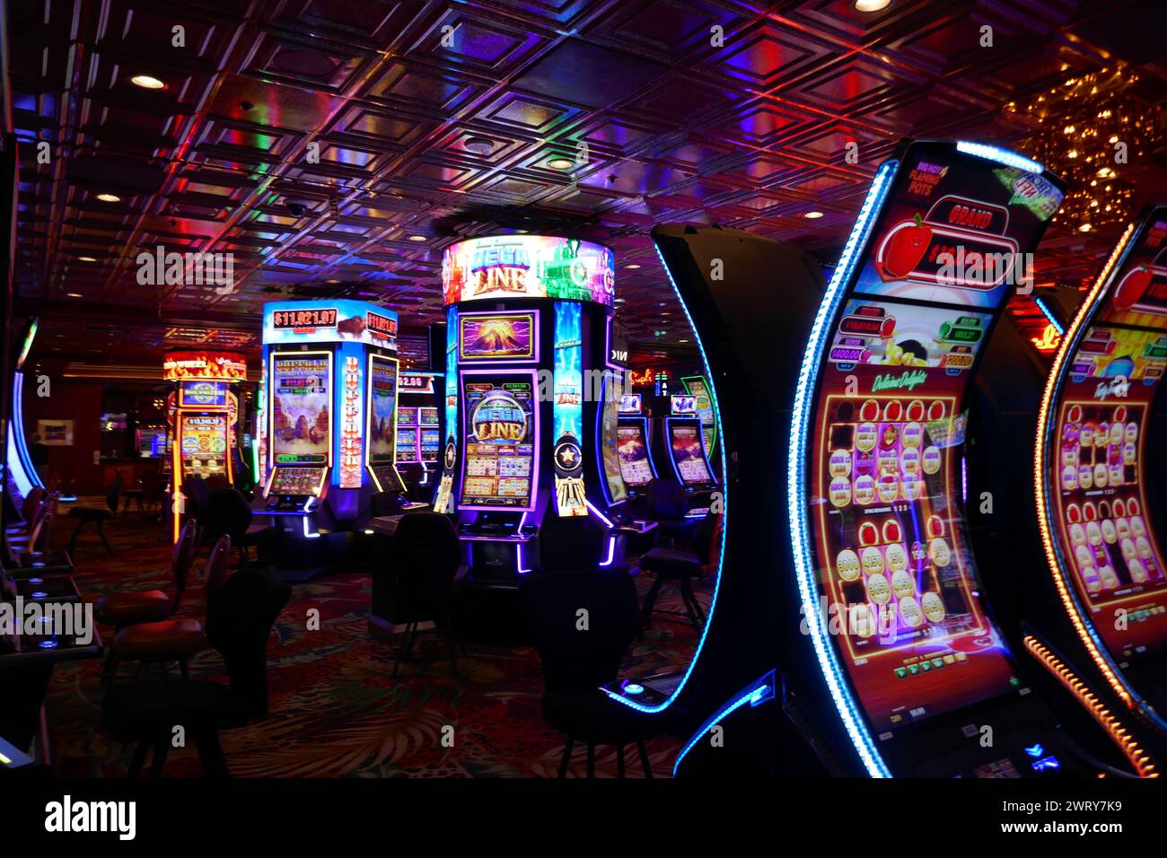 Las Vegas, Nevada, USA 7th March 2024 Slot Machines at El Cortez Hotel
