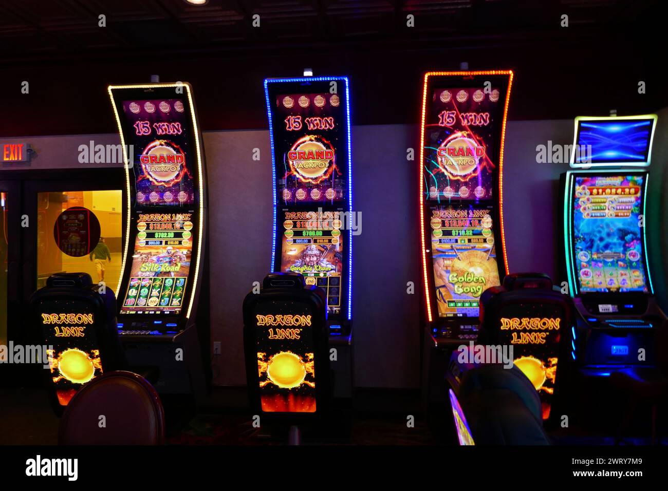 Las Vegas, Nevada, USA 7th March 2024 Slot Machines at El Cortez Hotel
