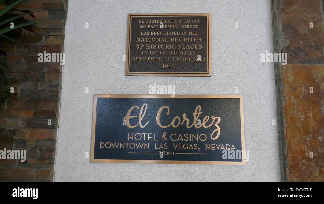 Las Vegas, Nevada, USA 7th March 2024 El Cortez Hotel & Casino in