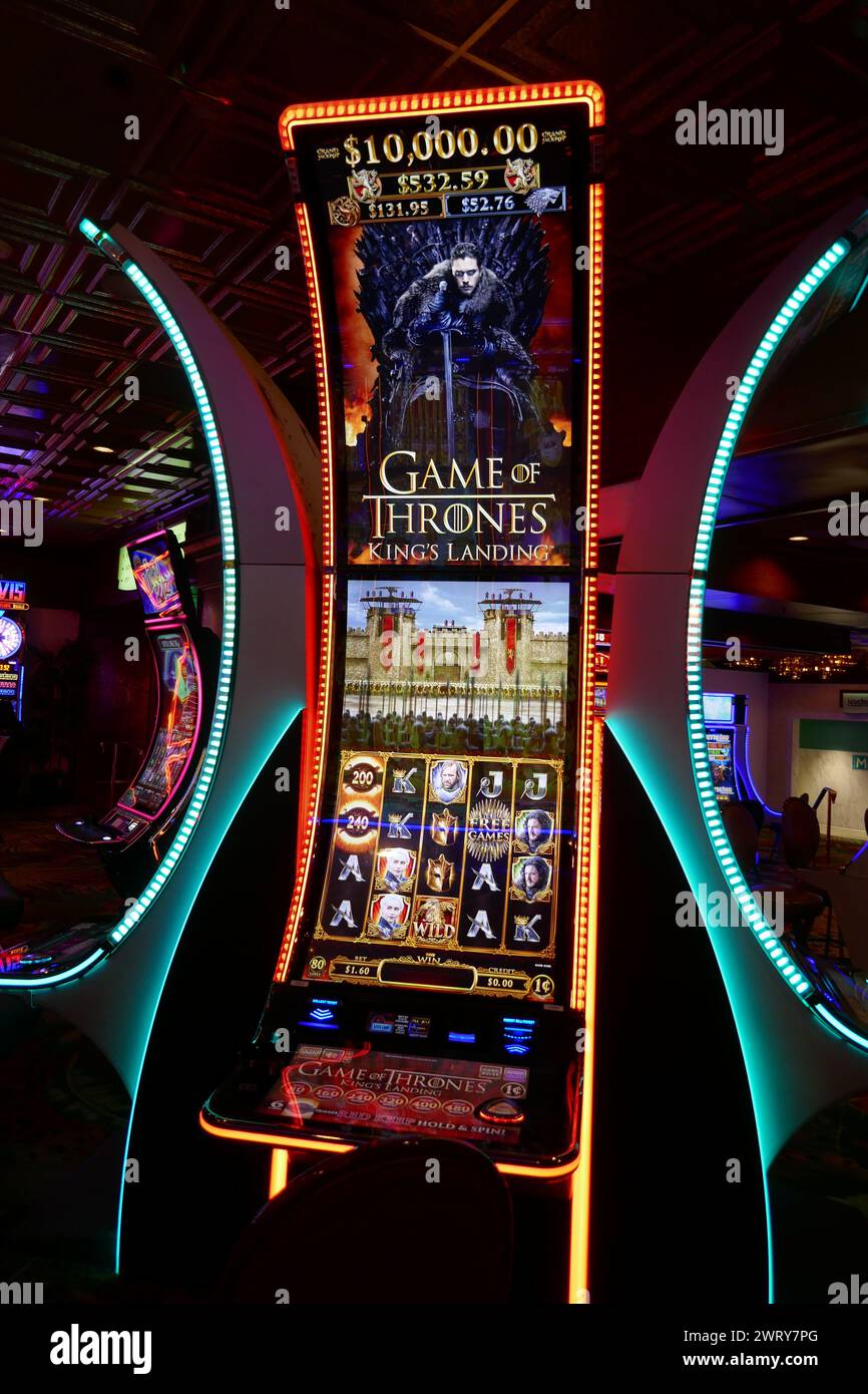 Las Vegas, Nevada, USA 7th March 2024 Game of Thrones Slot Machine at
