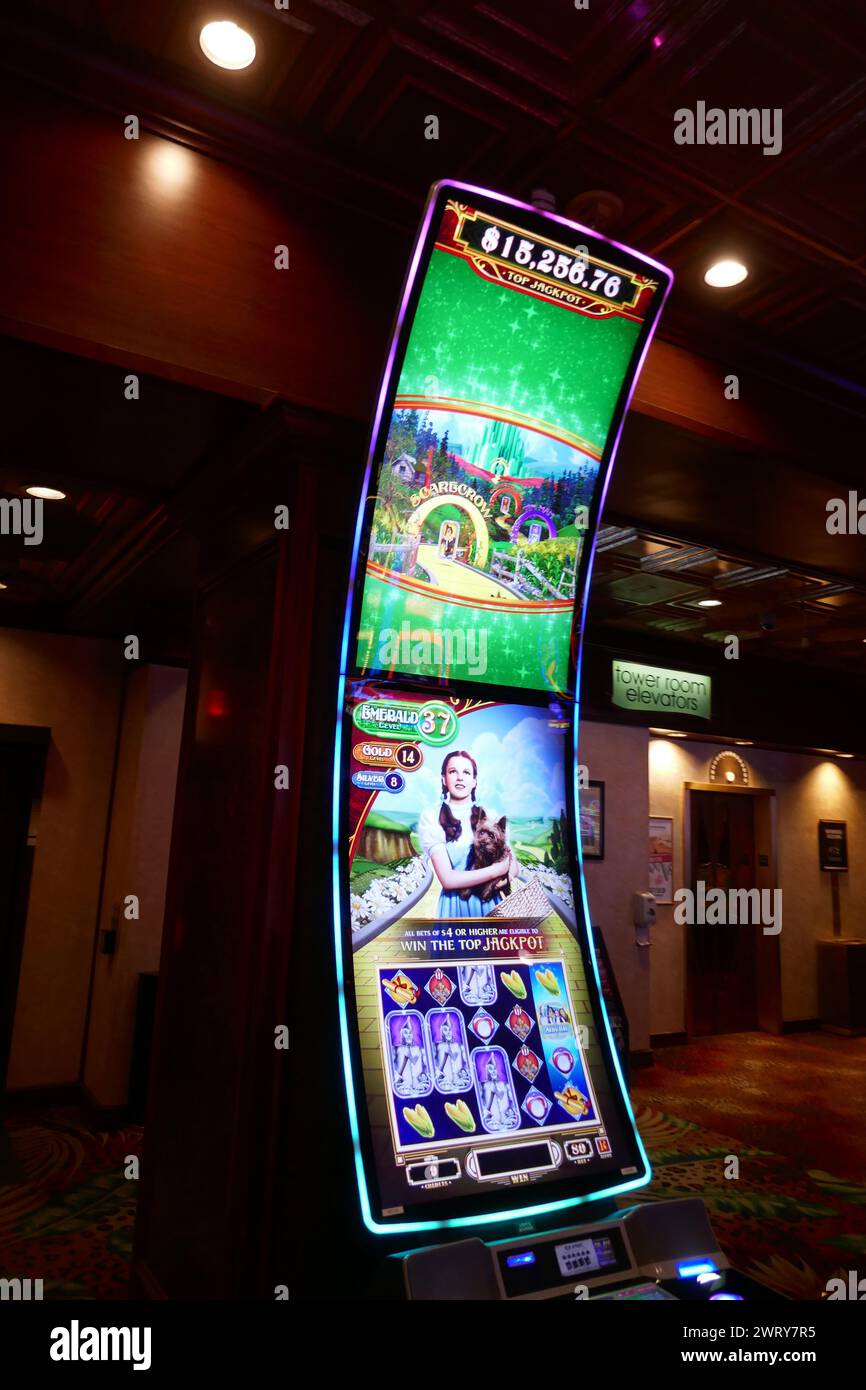 Las Vegas, Nevada, USA 7th March 2024 The Wizard of Oz Slot Machine at