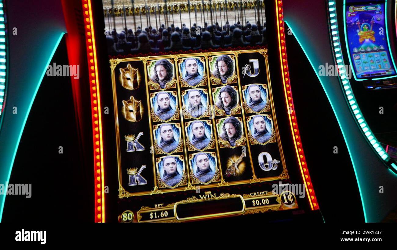 Las Vegas, Nevada, USA 7th March 2024 Game of Thrones Slot Machine at