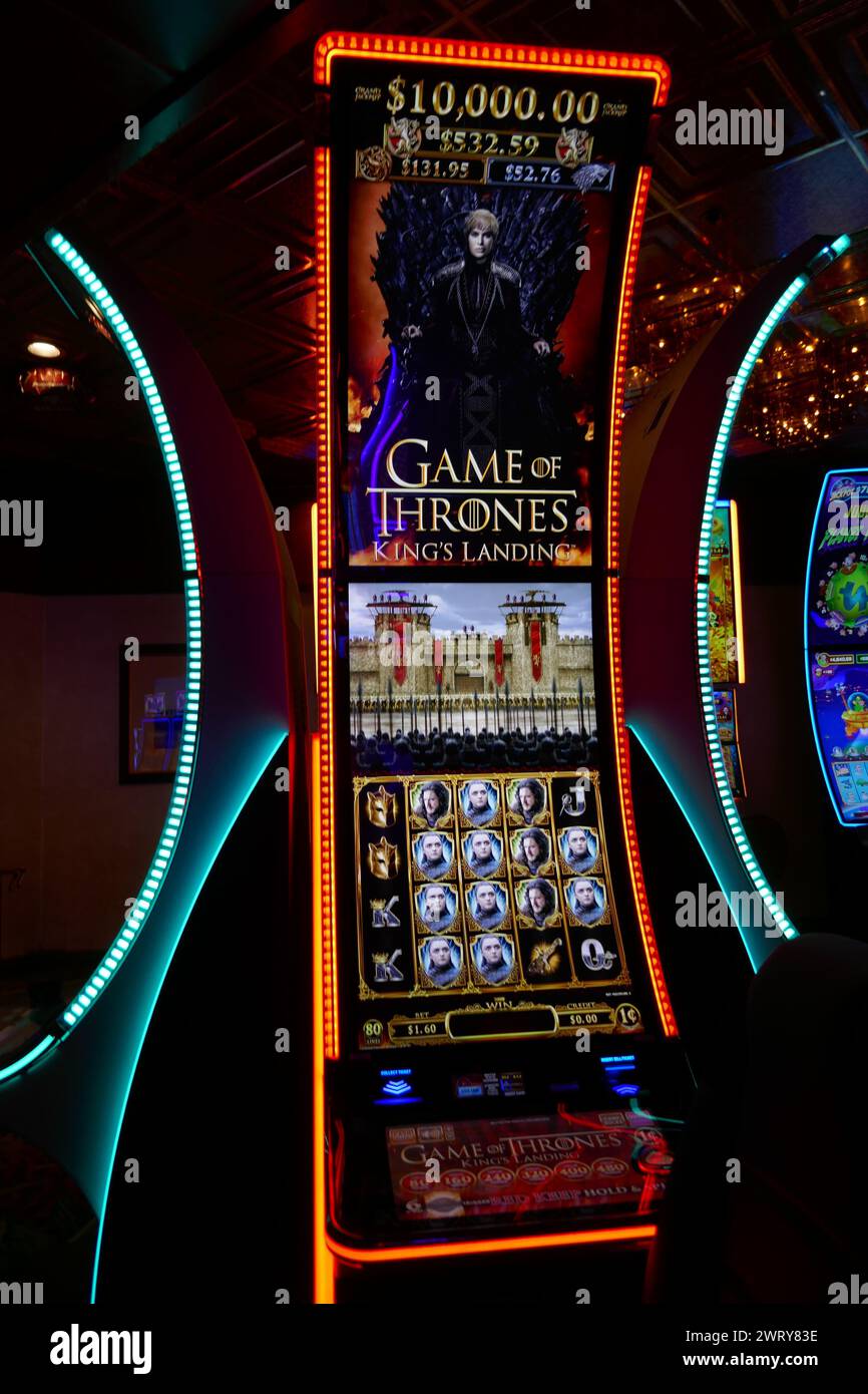 Las Vegas, Nevada, USA 7th March 2024 Game of Thrones Slot Machine at