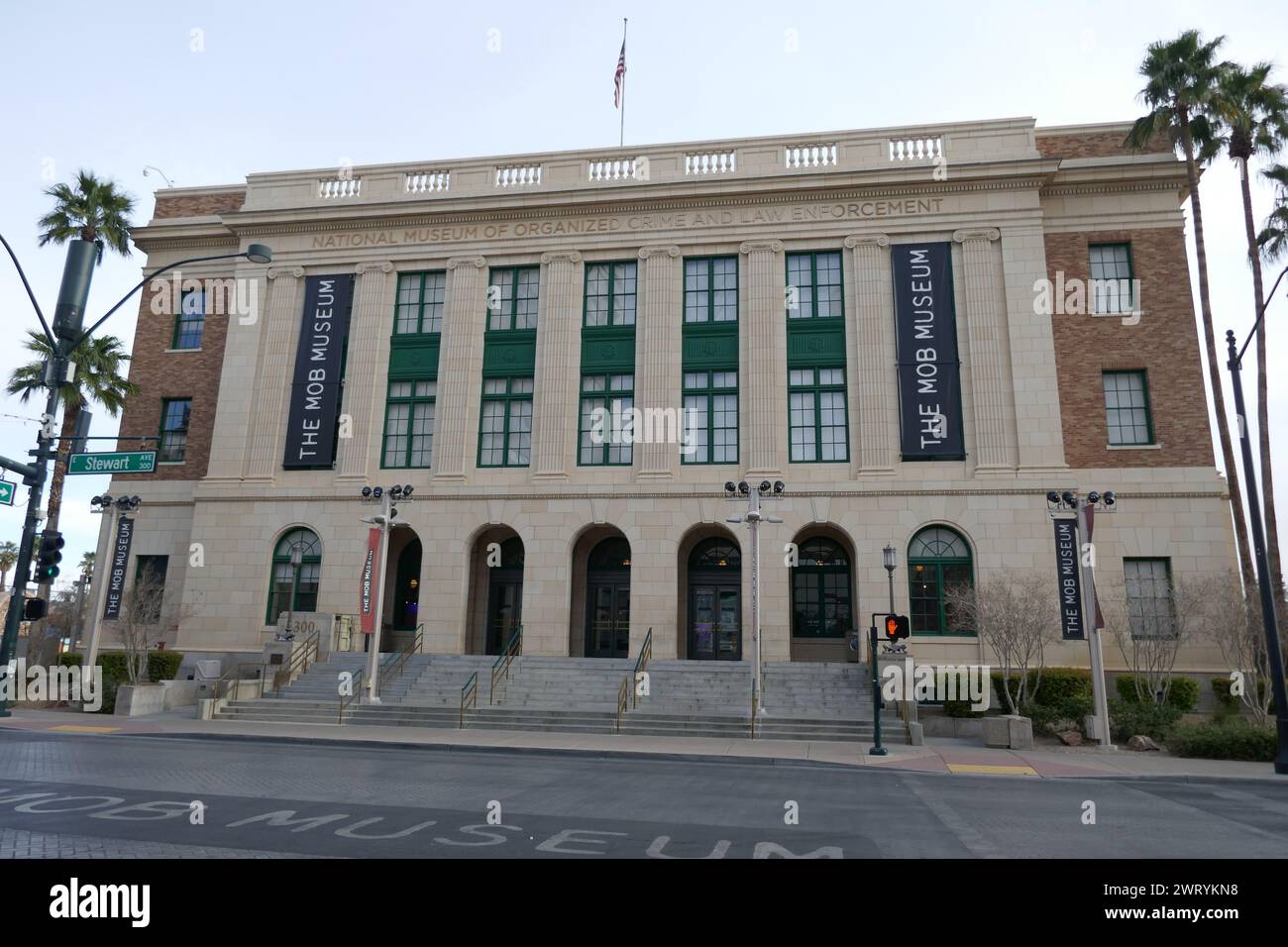 Las Vegas, Nevada, USA 7th March 2024 The Mob Museum at Fremont Street Experience in Downtown Las Vegas on March 7, 2024 in Las Vegas, Nevada, USA. Photo by Barry King/Alamy Stock Photo Stock Photo