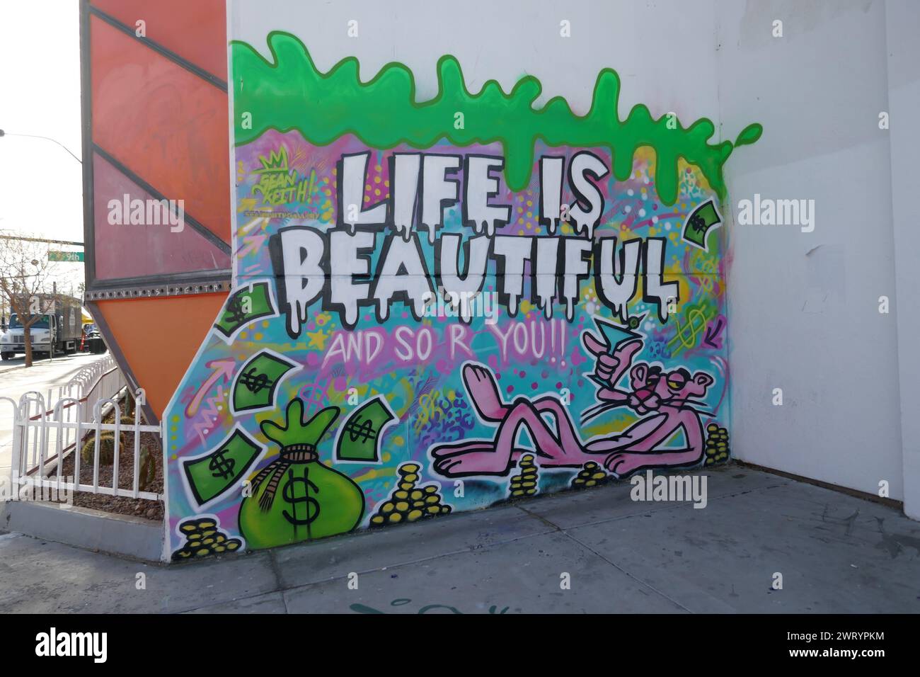 Las Vegas, Nevada, USA 7th March 2024 Life is Beautiful Street Art