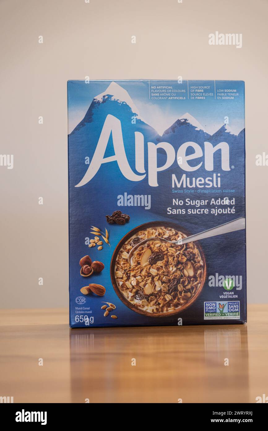 March 13 2023 Calgary Alberta Canada Alpen Breakfast Muesli Cereal