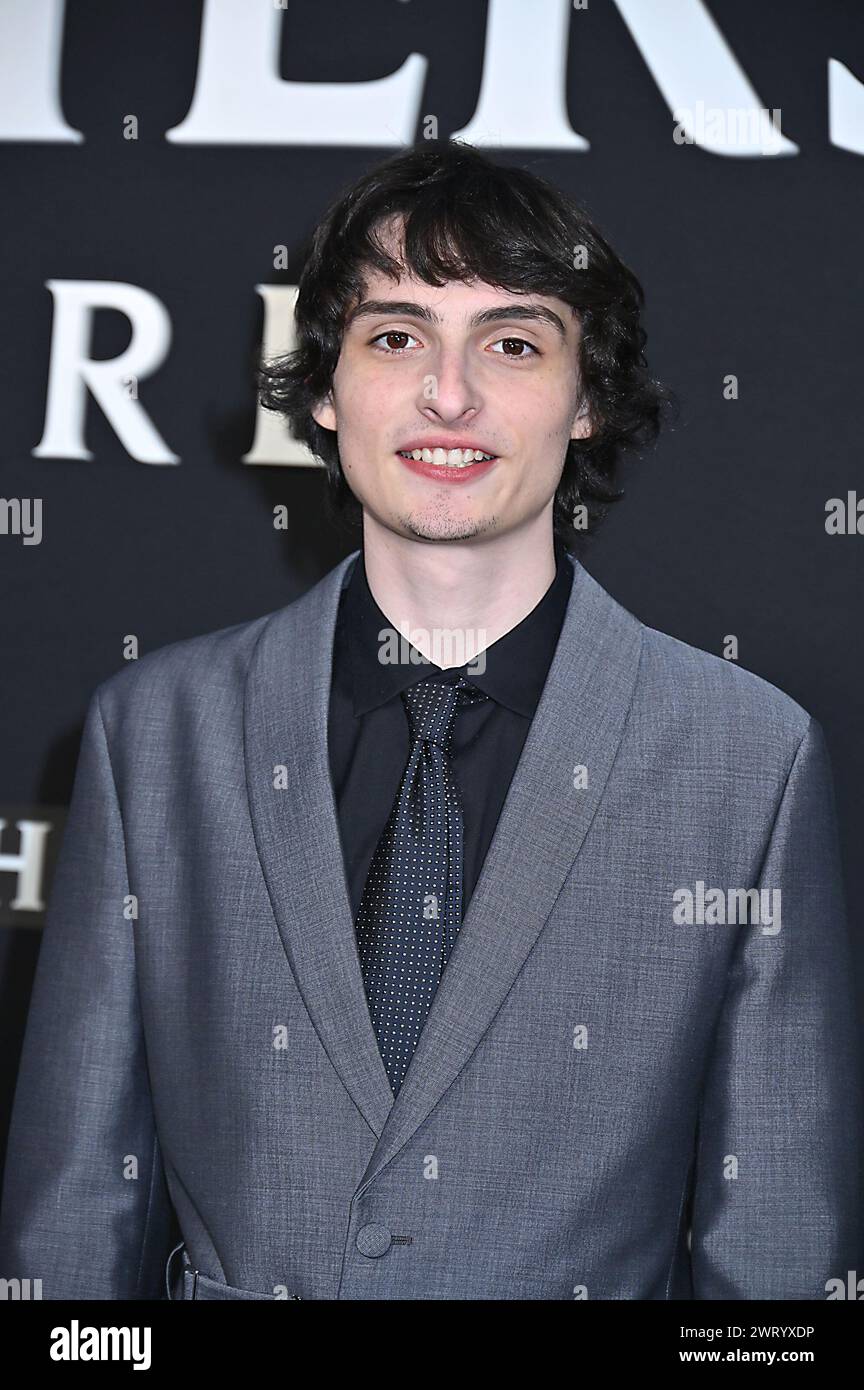 Finn Wolfhard arrives at the NYC Premiere of "Ghostbusters Frozen