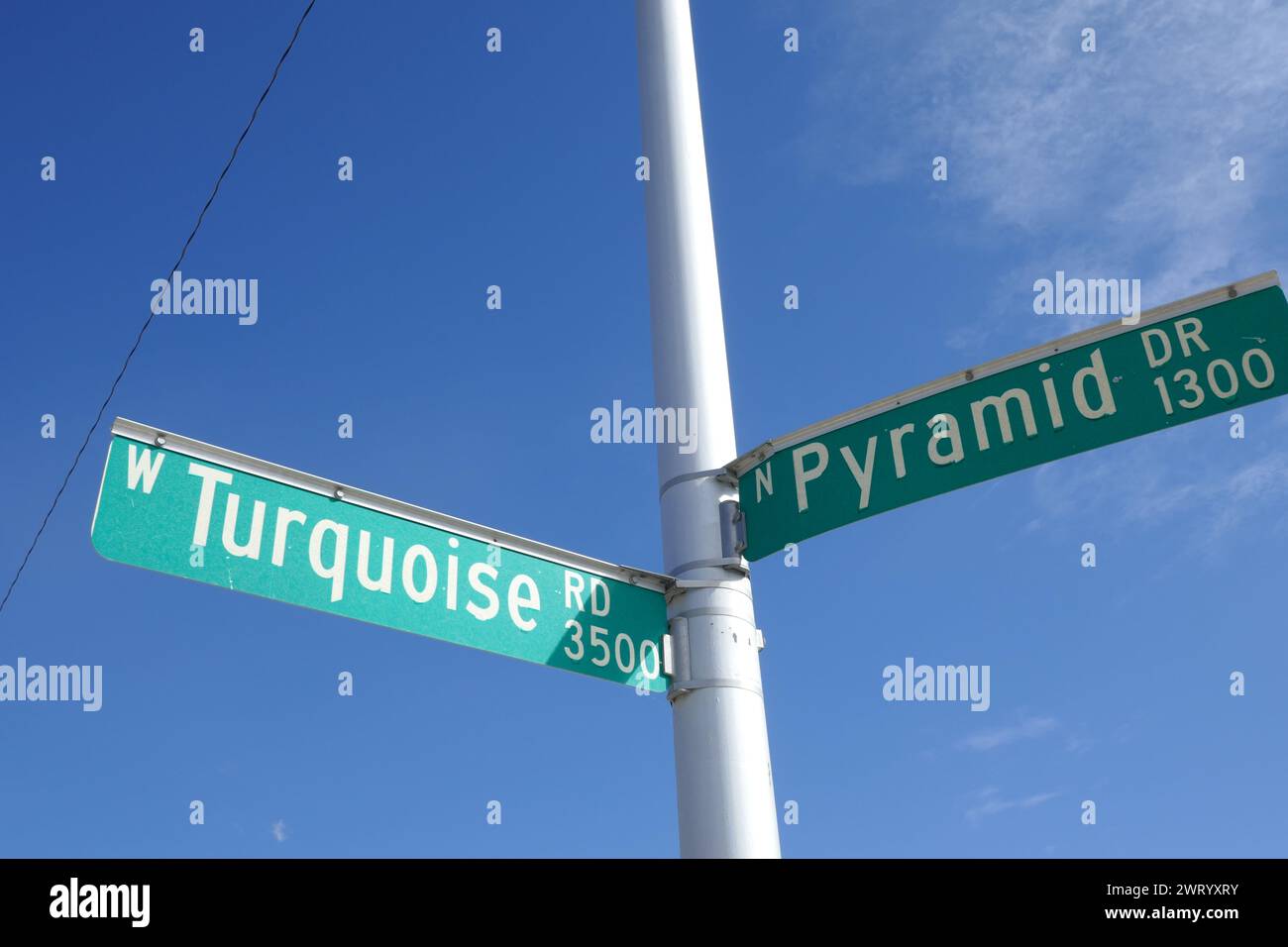 Las Vegas, Nevada, USA 7th March 2024 Turquoise Road and Pyramid Drive