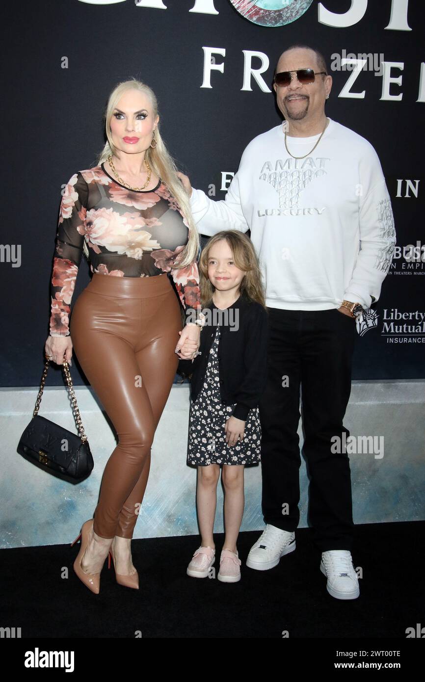 New York, NY, USA. 14th Mar, 2024. Coco Austin, Chanel Nicoleand Ice-T at  the premiere of Ghostbusters: Frozen Empire at AMC Lincoln Square Theater  on March 14, 2024 in New York City, image size:866x1390