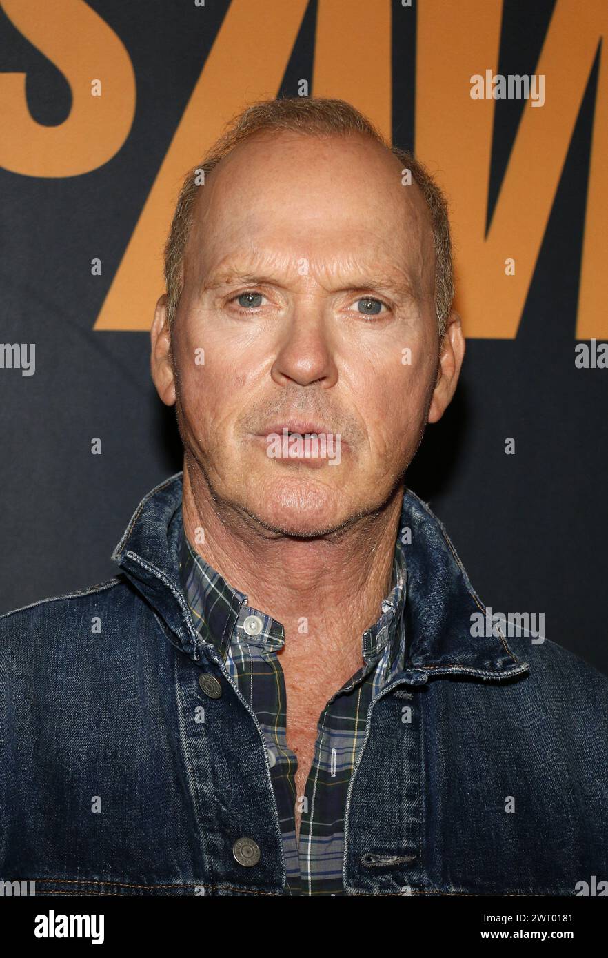 Michael Keaton at the Los Angeles premiere of 'Knox Goes Away' held at the Academy Museum of Motion Pictures in Los Angeles, USA on March 14, 2024. Stock Photo