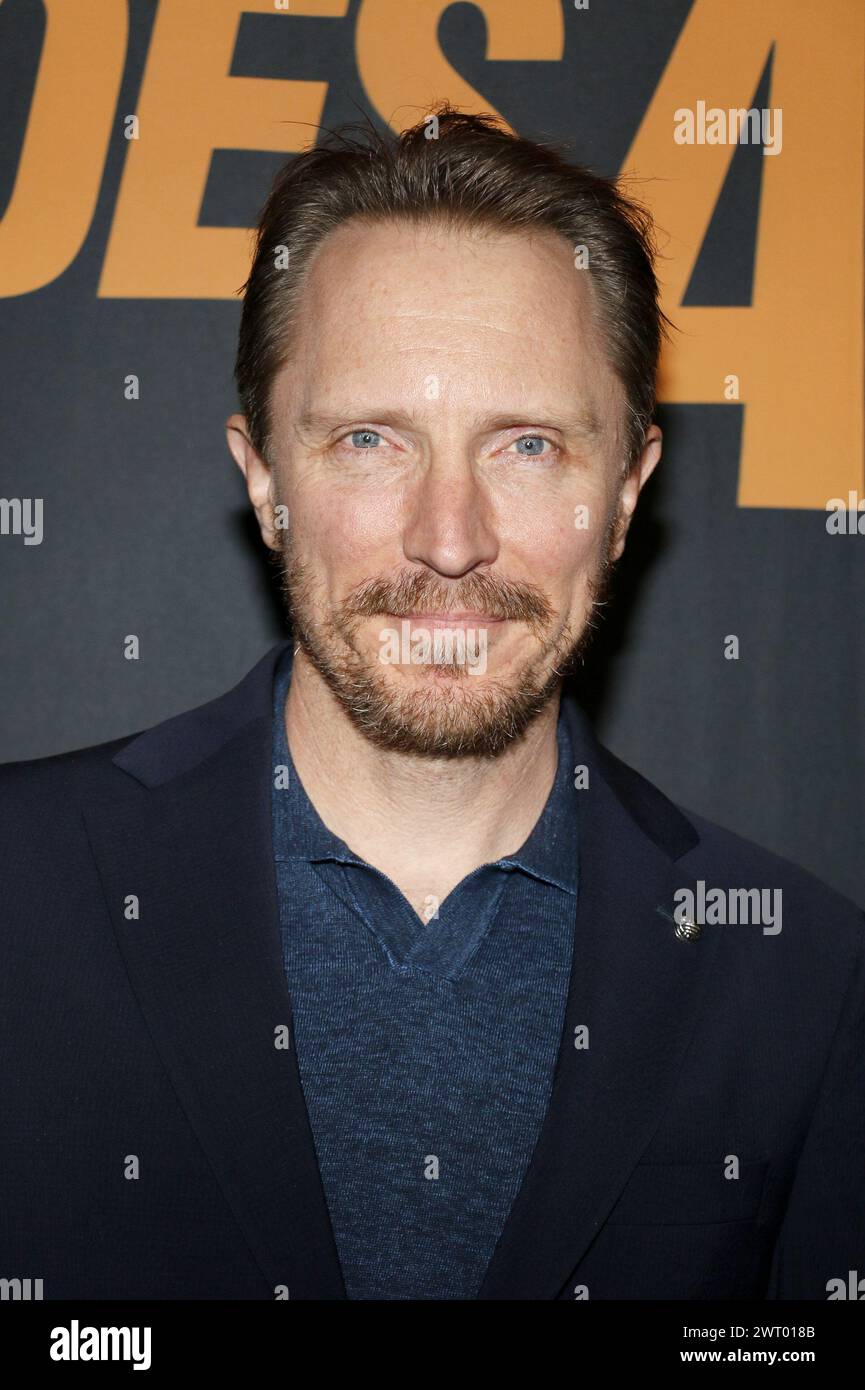 John Hoogenakker at the Los Angeles premiere of 'Knox Goes Away' held at the Academy Museum of Motion Pictures in Los Angeles, USA on March 14, 2024. Stock Photo