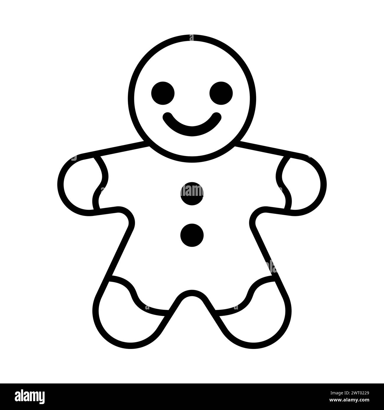 black vector gingerbread icon on white background Stock Vector Image ...