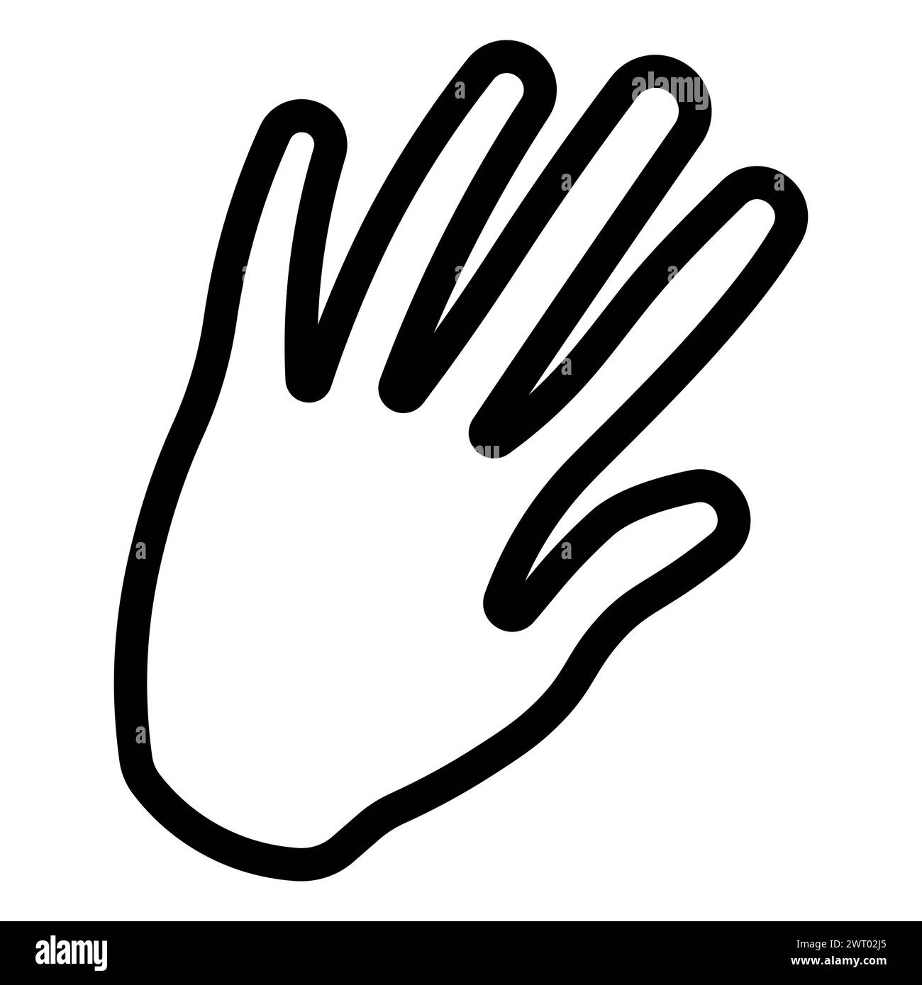 black vector hand icon on white background Stock Vector Image & Art - Alamy