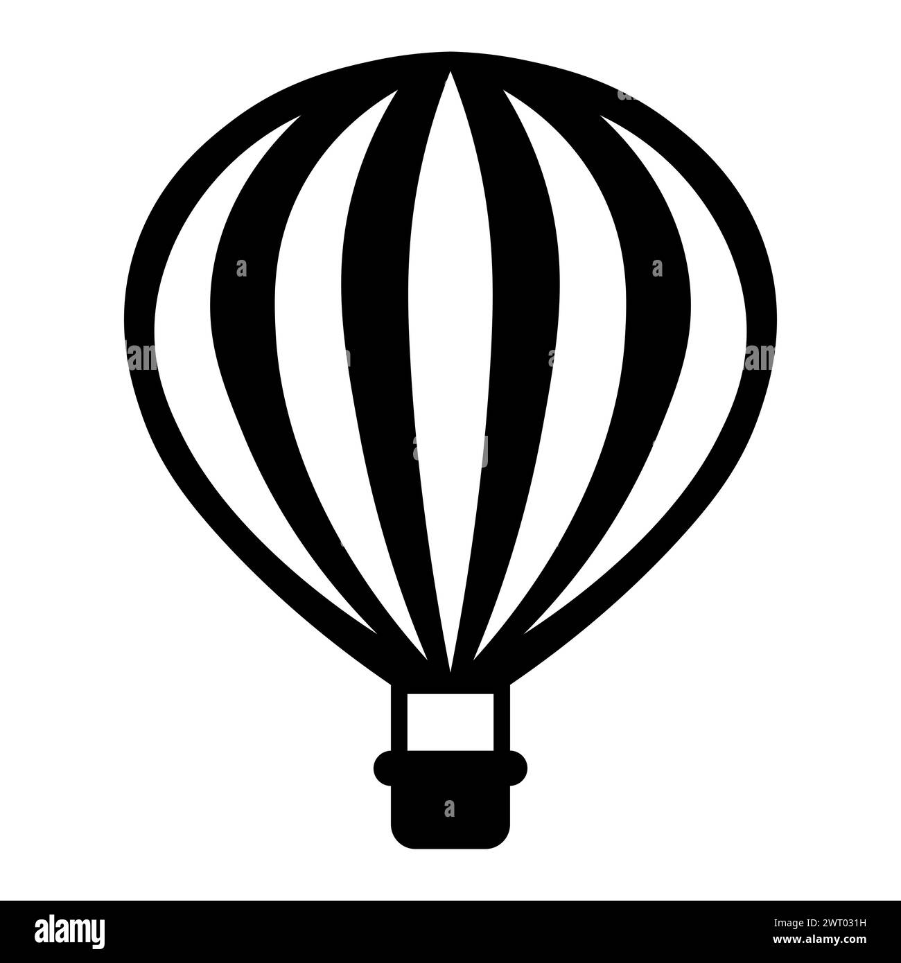 vector hot air balloon icon on white background Stock Vector Image ...