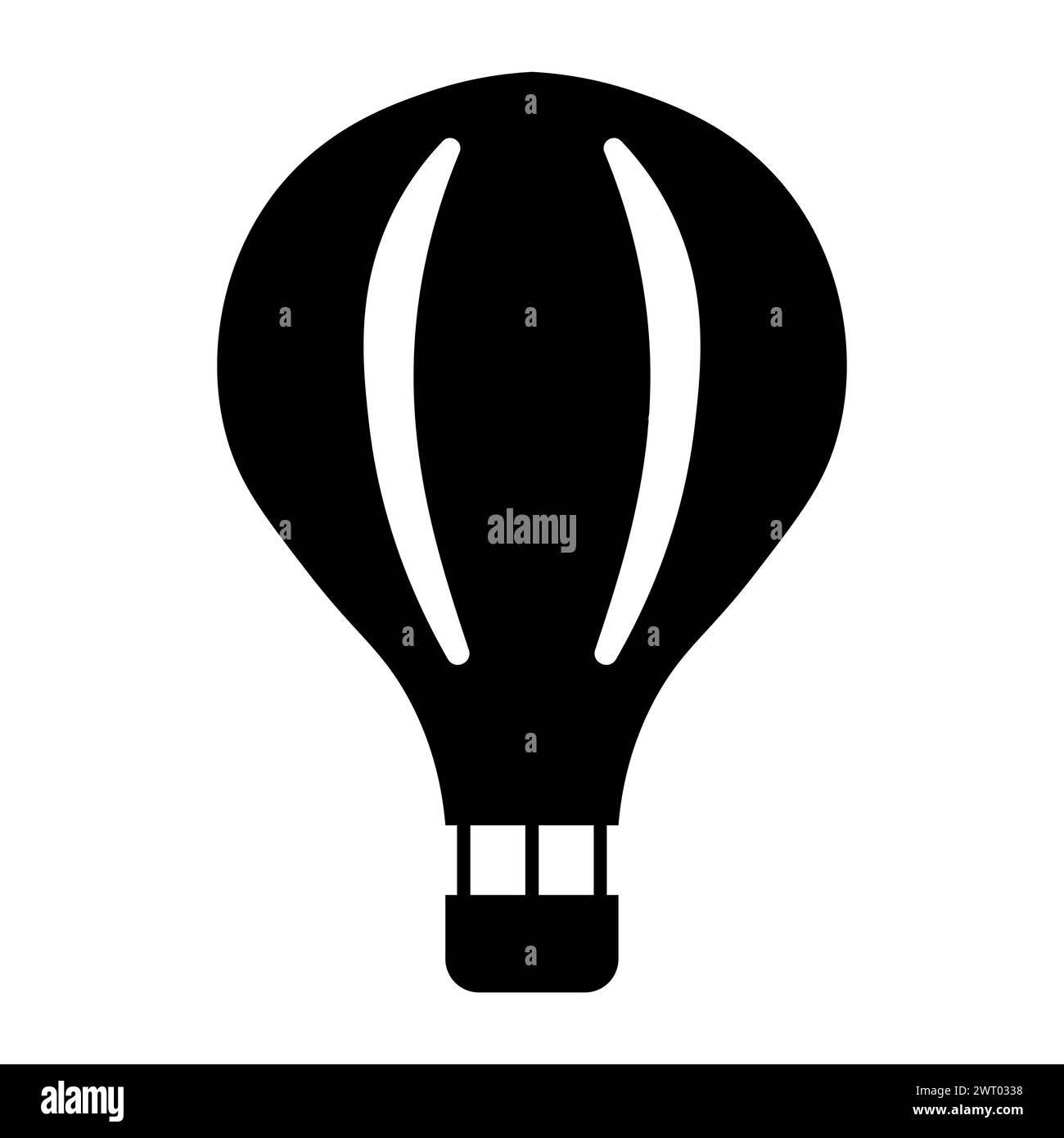 vector hot air balloon icon on white background Stock Vector Image ...