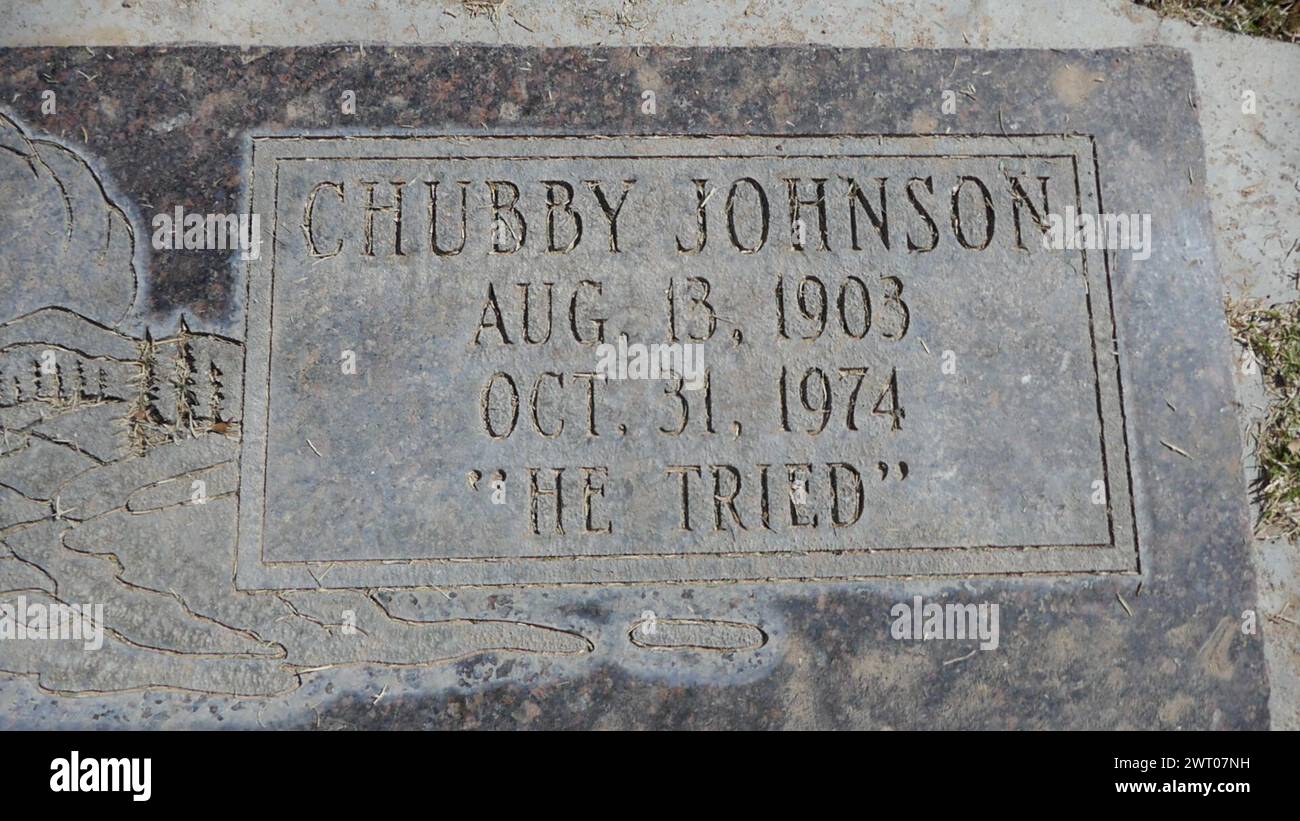 Las Vegas, Nevada, USA 7th March 2024 Actor Chubby Johnson Grave, aka ...