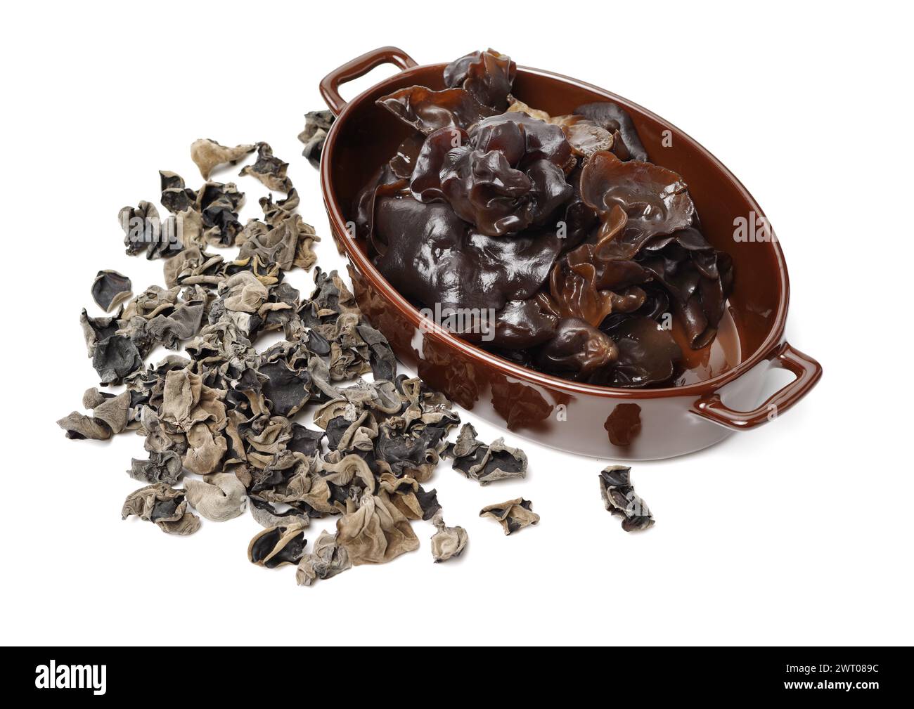 black fungus on white background Stock Photo - Alamy