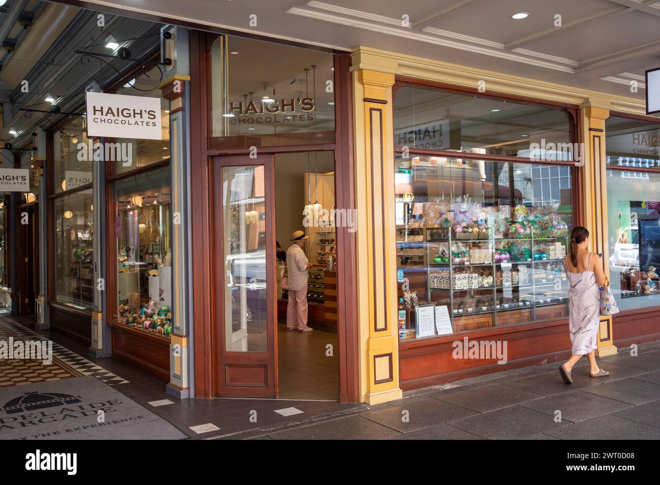 Adelaide Arcade, historic shopping arcade and Haigh's chocolate shop