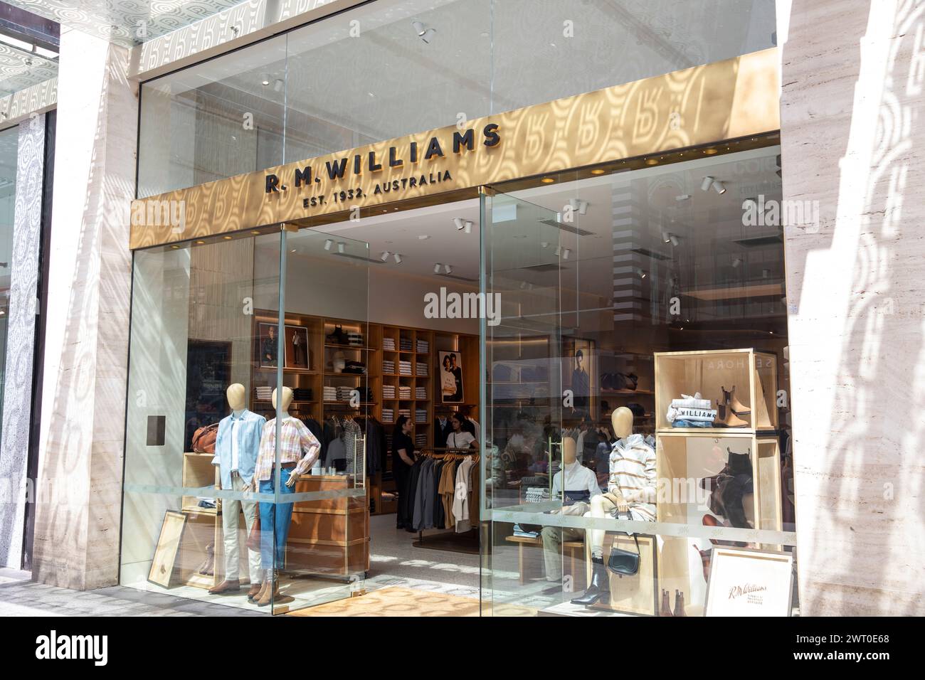 RM Williams clothing and footwear store in Rundle mall Adelaide city