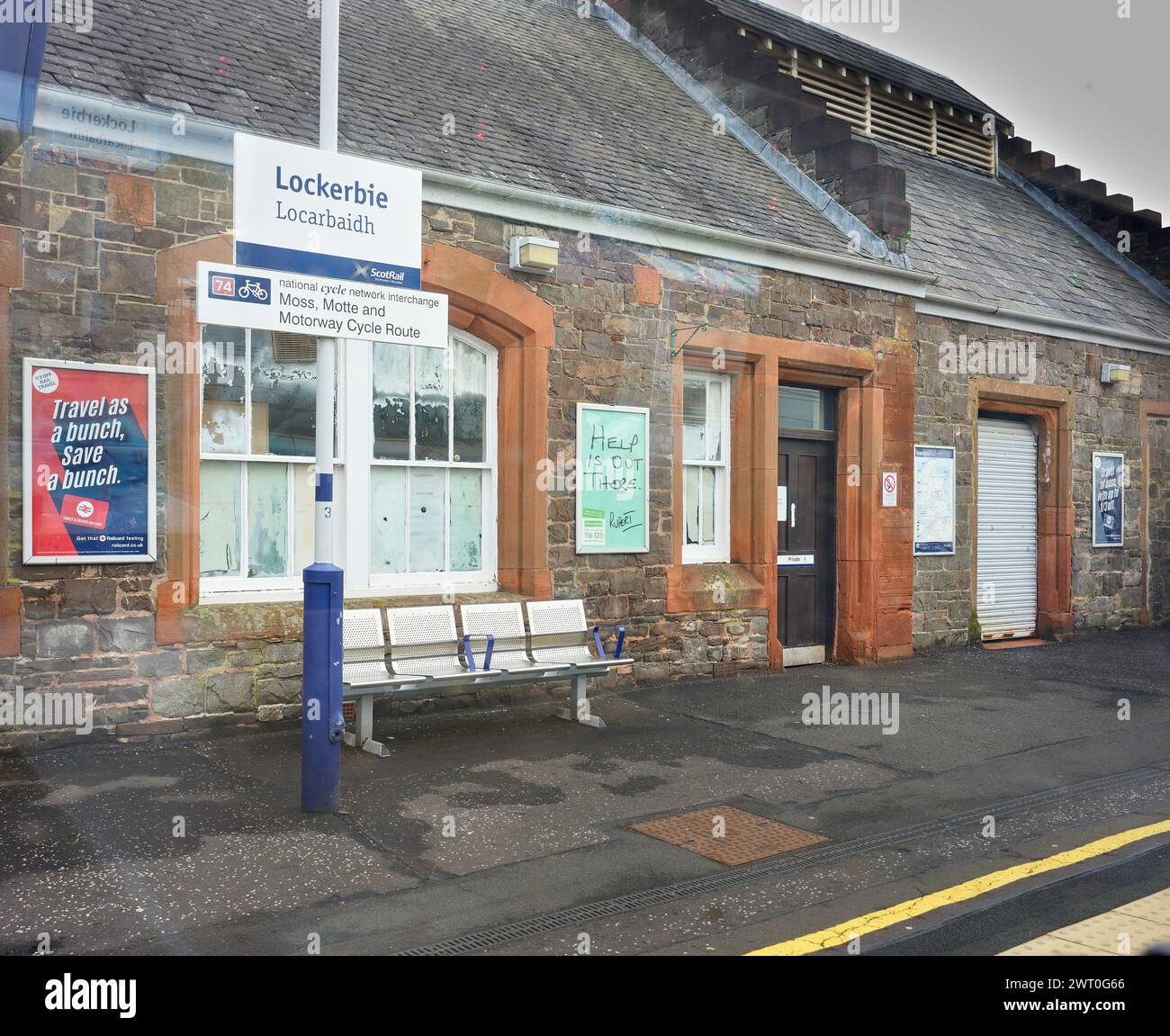 Lockerbie railway station, Edinburgh, Scotland. Stock Photo