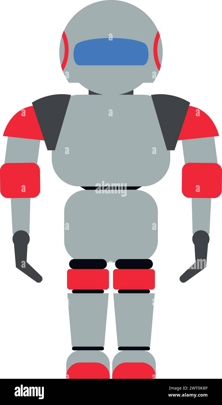 Illustration of Robot Icon in Flat Style Stock Vector Image & Art - Alamy